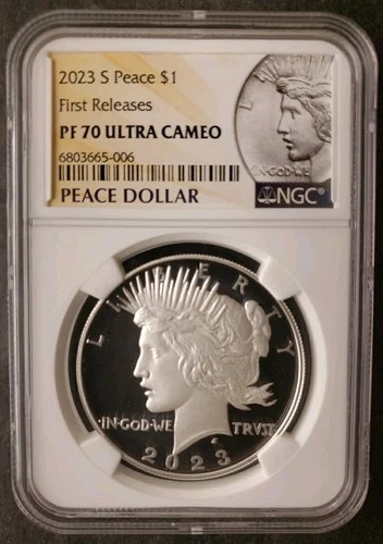 2023 S Proof $1 Peace Silver Dollar NGC PF70 Ultra Cameo