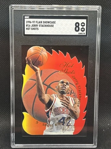 1996-97 Flair Showcase Hot Shots #9 Jerry Stackhouse SGC 8