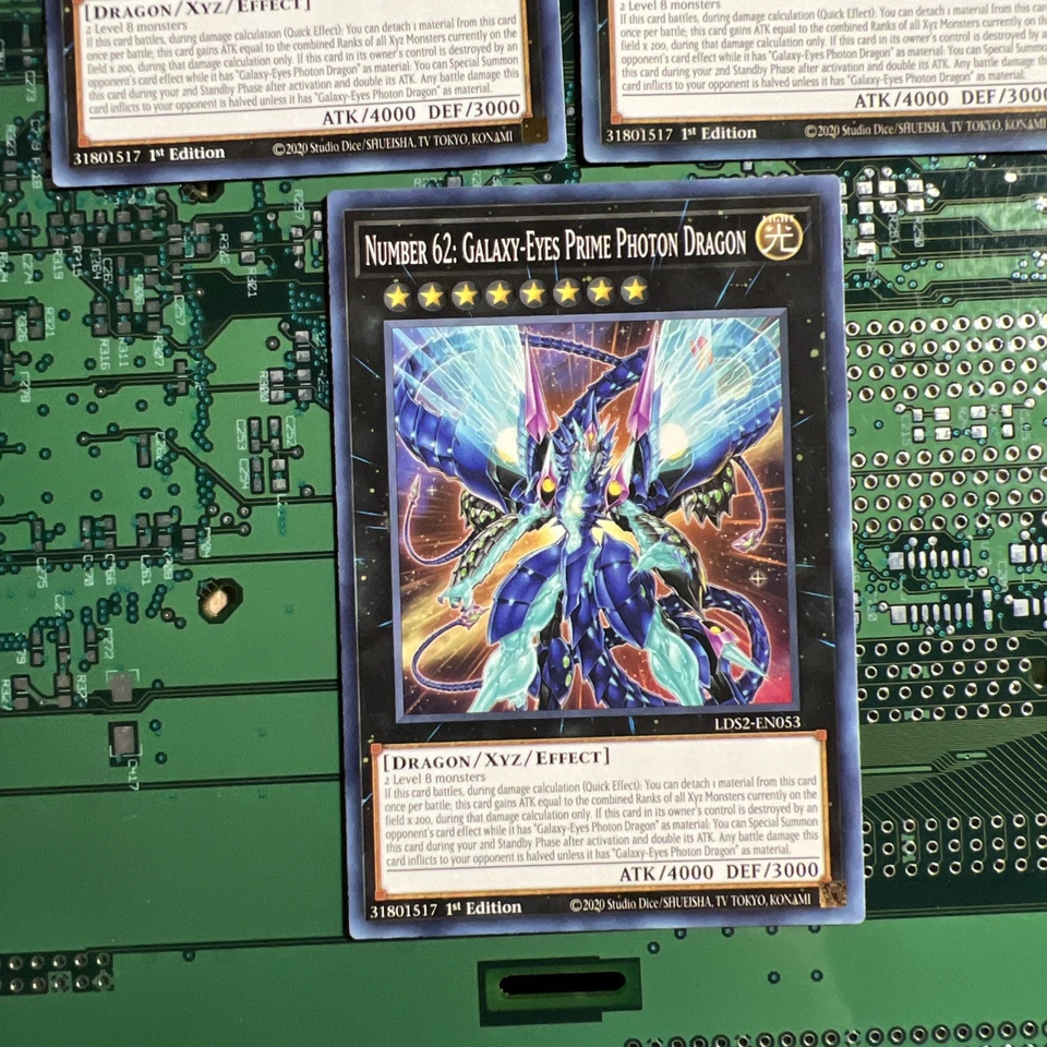 Number 62: Galaxy-Eyes Prime Photon Dragon LDS2-EN053 1st Edition Yugioh Card 3 - Image 4 of 4