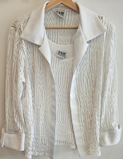 R M Richards White Jacket w Tank Set Lace Evening Cocktail Size 14