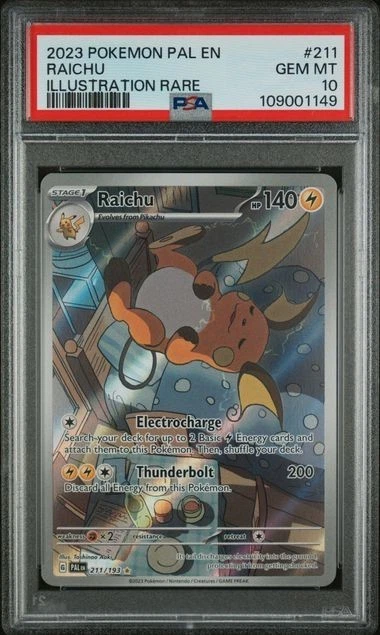 2023 POKEMON PAL EN-PALDEA EVOLVED ILLUSTRATION RARE RAICHU #211  PSA 10