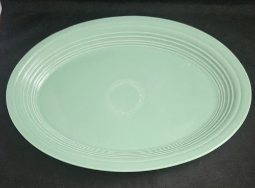 Post 86 FIESTA FIESTAWARE  Sea Mist Green 13" Oval Platter Discontinued