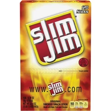 Slim Jim Original Snack Size Stick 0.28 OZ Meat Snacks 120 Count Box