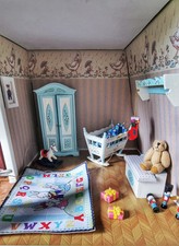 Kit Tavolo Vittoriano Chrysnbon CB2714BK Per Casa Delle Bambole - Nero Miniatura