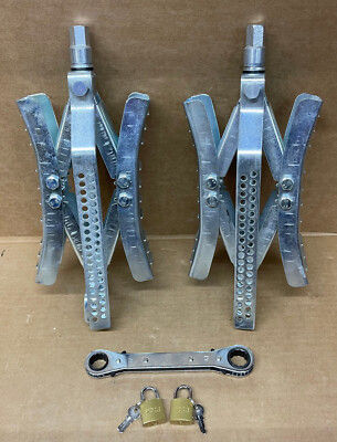 #ad RV Camper Wheel Chock Stabilizer Rv Wheel Chock X Locking For Travel Trailer $32.29