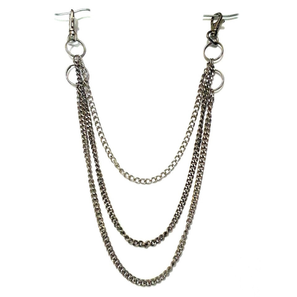 3-Row Pants Chain Link Chain Key Chain Biker Chain Wallet Chain | eBay