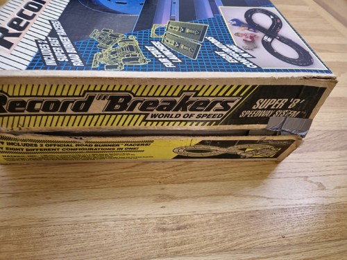 Hasbro 1989 Record Breakers Super 8 Speedway System 6 Cars Manuals Decals Box! - Picture 22 of 24