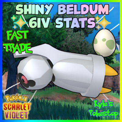   6IV SHINY BELDUM EGG   POKEMON SCARLET & VIOLET  FAST 