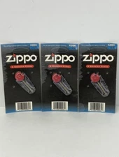 3 Zippo Brand Flint Packs (6 Genuine Flints Per Pack) New in Sealed Packs