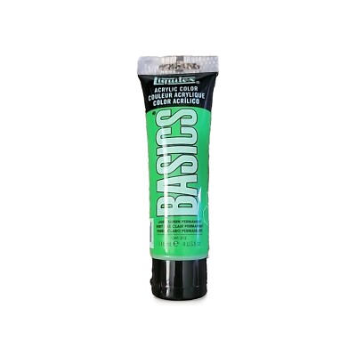 Liquitex Acrylic Color Basics Light Green Permanent 1046-312 -118ml Dry Flexible