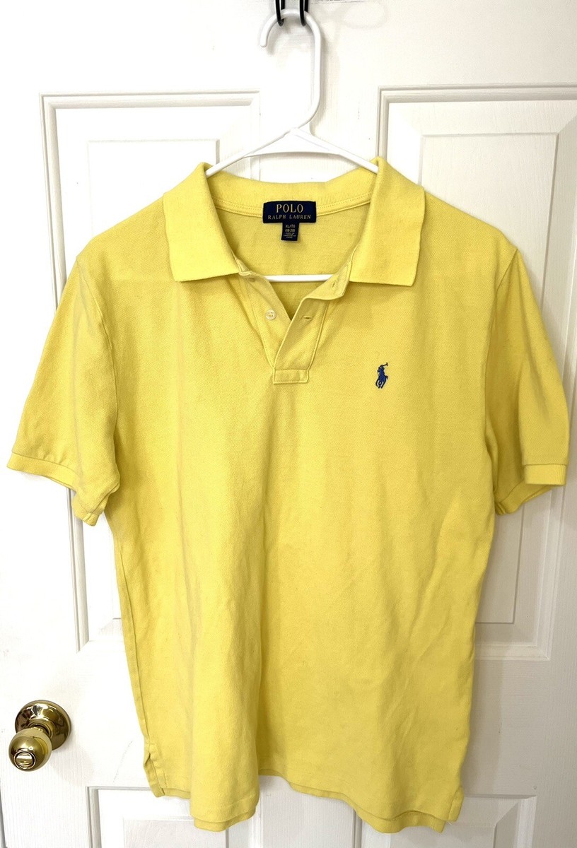 Polo Ralph Lauren Boys Yellow Cotton Pique Short Sleeve Polo Shirt