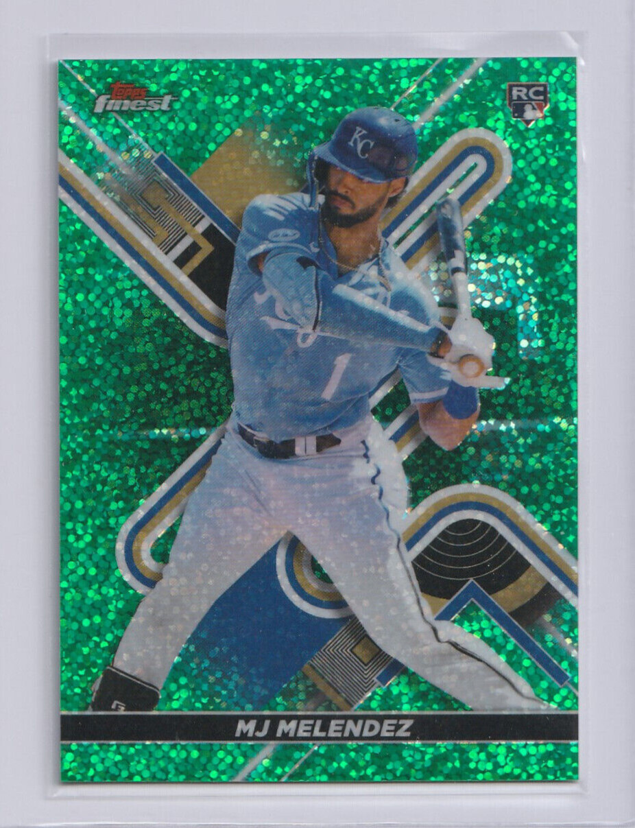 2022 Topps Finest MJ Melendez RC Green Speckle Refractor 123/125 KC Royals #57