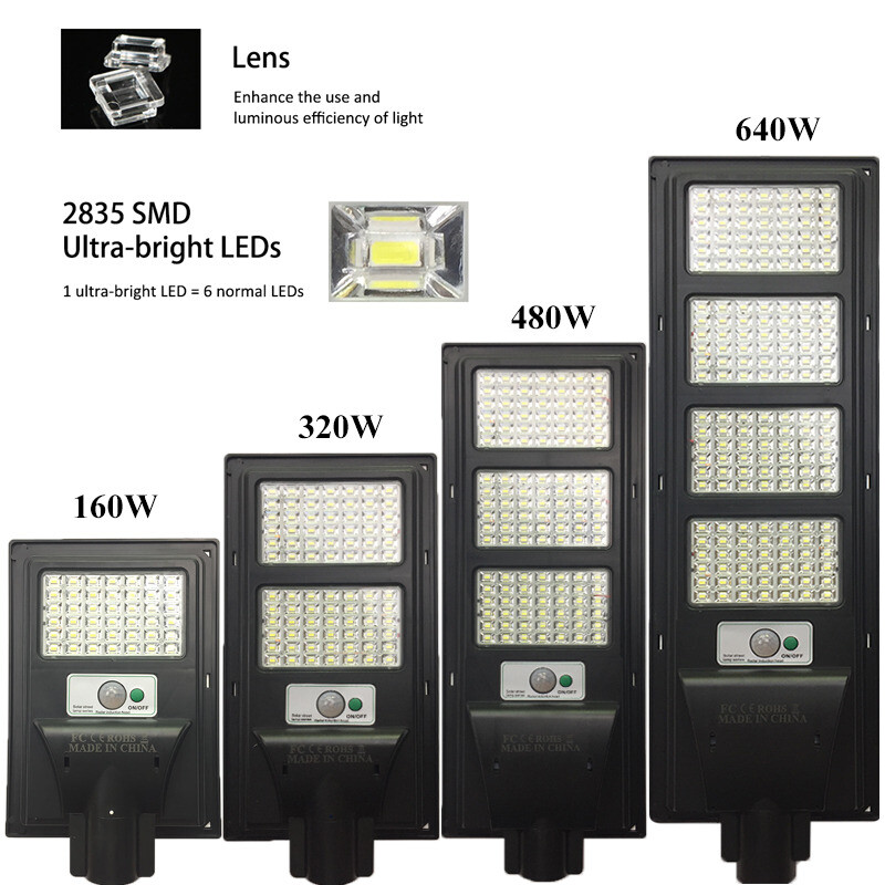 Solar Street Lights LED Flood Lamp Radar Sensor Remote Outdoor Garden Yard Light eBay