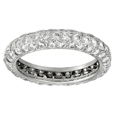 Chaumet  eternity diamond band in 18k white gold