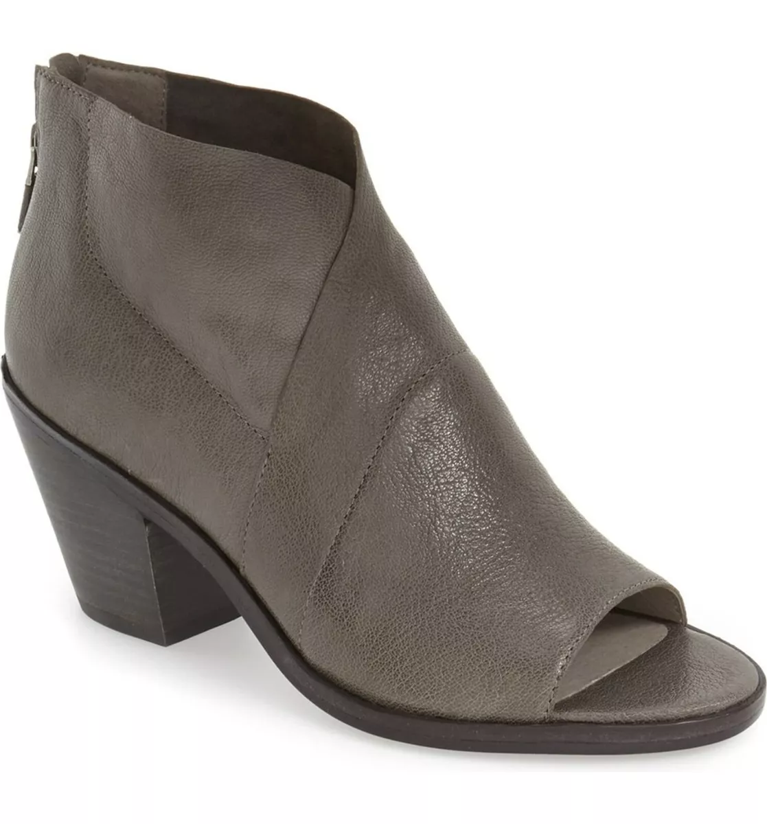 EILEEN FISHER Ink Open Toe Block Heel Bootie Sz 10