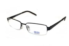 Robert Mitchel Eyewear RM 2001 Mens Half Rim Eyeglass Frames 57-18-145 Black