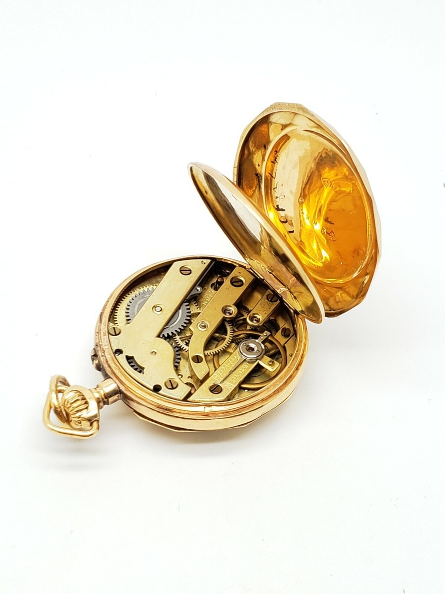 14K Yellow Gold Avance Retard Automatic Winder Pocket Watch
