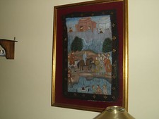 Antico batik in seta -  n° 2 -  arte orientale - arazzo - seta dipinta - India