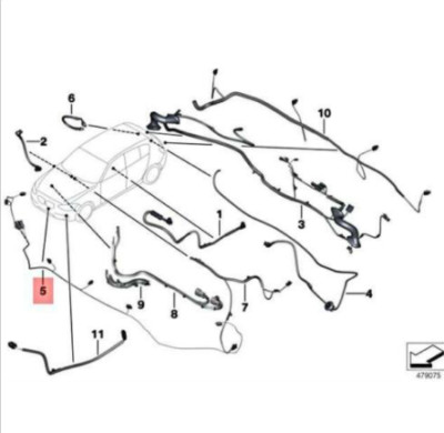 NEW BMW 3 GT F34 FRONT APRON WIRING HARNESS 9326082 61129326082 