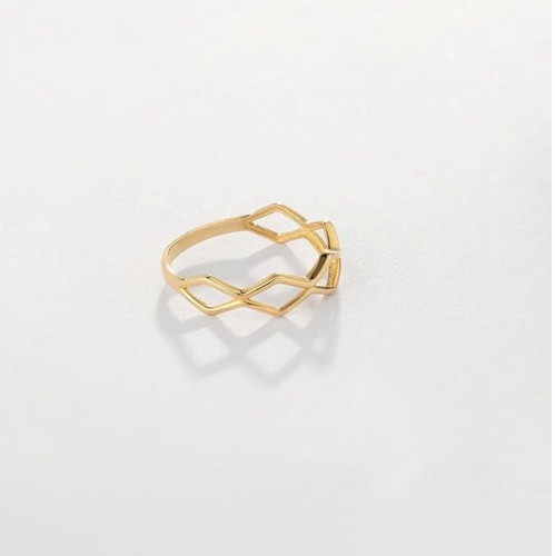 14k Real Gold Handmade Spiral Pattern Ring for Women - Liquidation - Picture 6 of 9