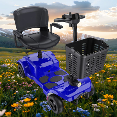 4 Wheels Mobility Scooter Power Wheelchair Folding Electric Scooters Home Travel
