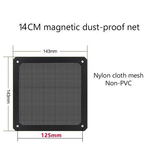5Pcs Magnetic Dust Filter Computer Case Fan Dustproof Mesh Cover Guard (14cm)(Bl - Bild 11 von 11