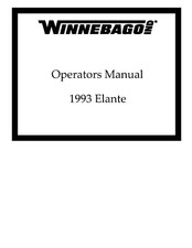 Winnebago 1993 Elante Itasca Motor Home Owners Manual User Guide Coil Bound