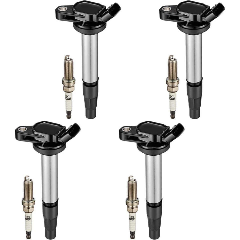 Set of 4 Iridium Spark Plug Ignition Coil Pack For Toyota Prius Corolla Matrix Foto 2 de 4