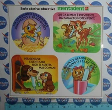VINTAGE STICKER STICKER STICKER MENTADENT 4 PIECES 80s 