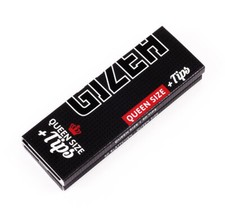 6 cuadernos GIZEH Black Queen Size Papers + Tips, 50 1 1/4 hojas y puntas