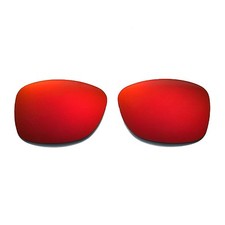 Walleva Fire Red Polarized Replacement Lenses For Ray-Ban Wayfarer RB4105 50mm