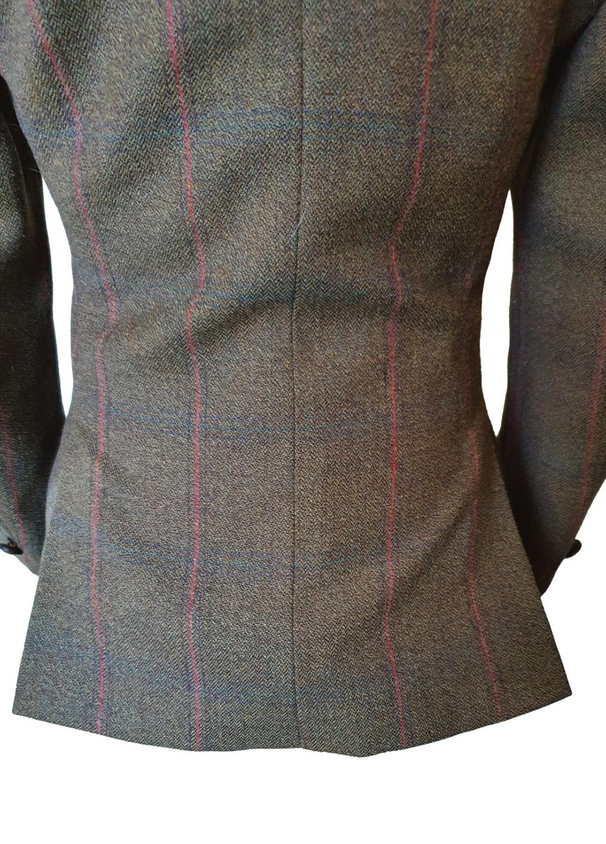 Veste Enfant Immaculée Caldene Hickstead Vert Tweed Montrant Taille 28