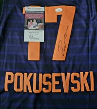 Aleksej Pokusevski Signed OKC THUNDER Custom Jersey Size L In Person. JSA CERT