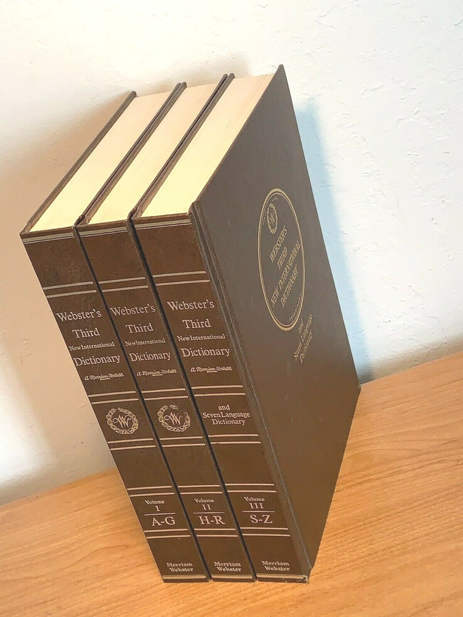 Webster's Third International Dictionary Seven Language 3 Vol Set