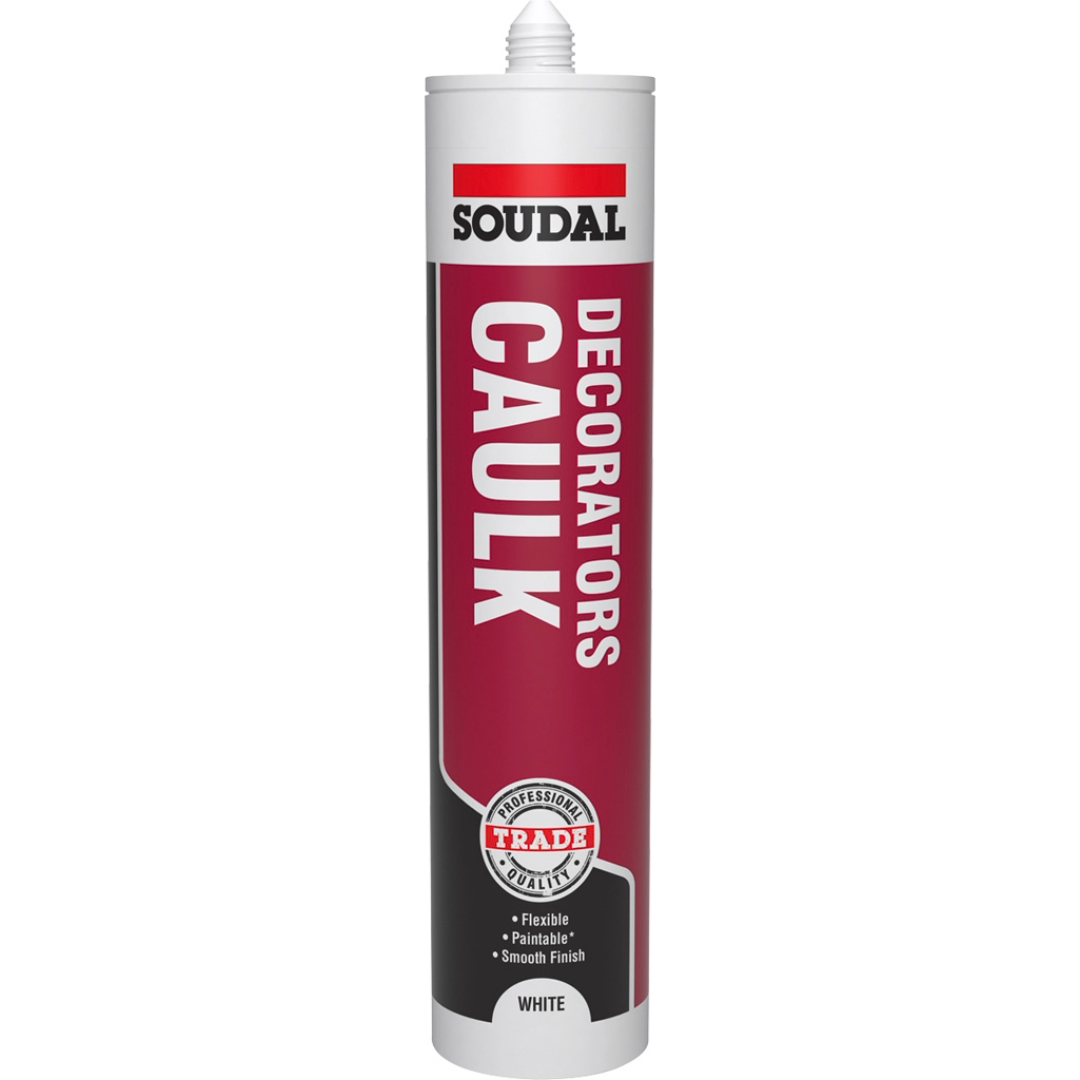 Decorators Caulk x4 Soudal Chalk Sealant PACK OF 4 Paintable Flexible Fast Dry - Image 2