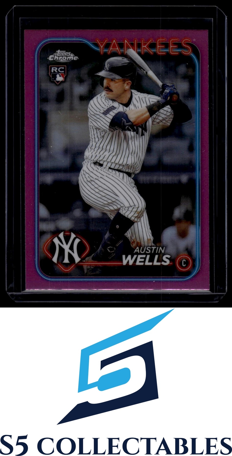 2024 Topps Chrome #281 Austin Wells Pink Refractor 1726