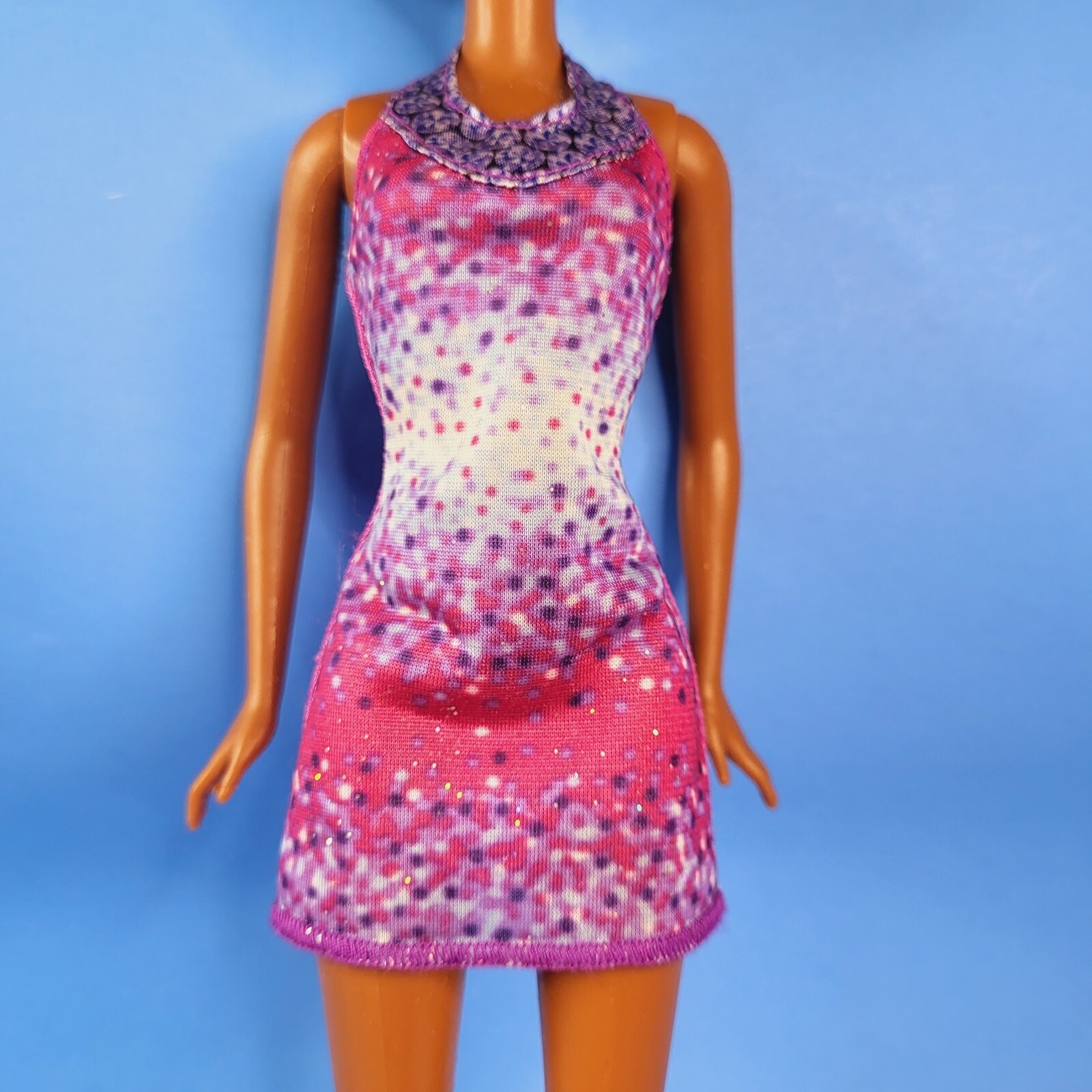 Barbie Fashionistas Purple Sparkle Halter Party Dress 2012 Fashion Pack  