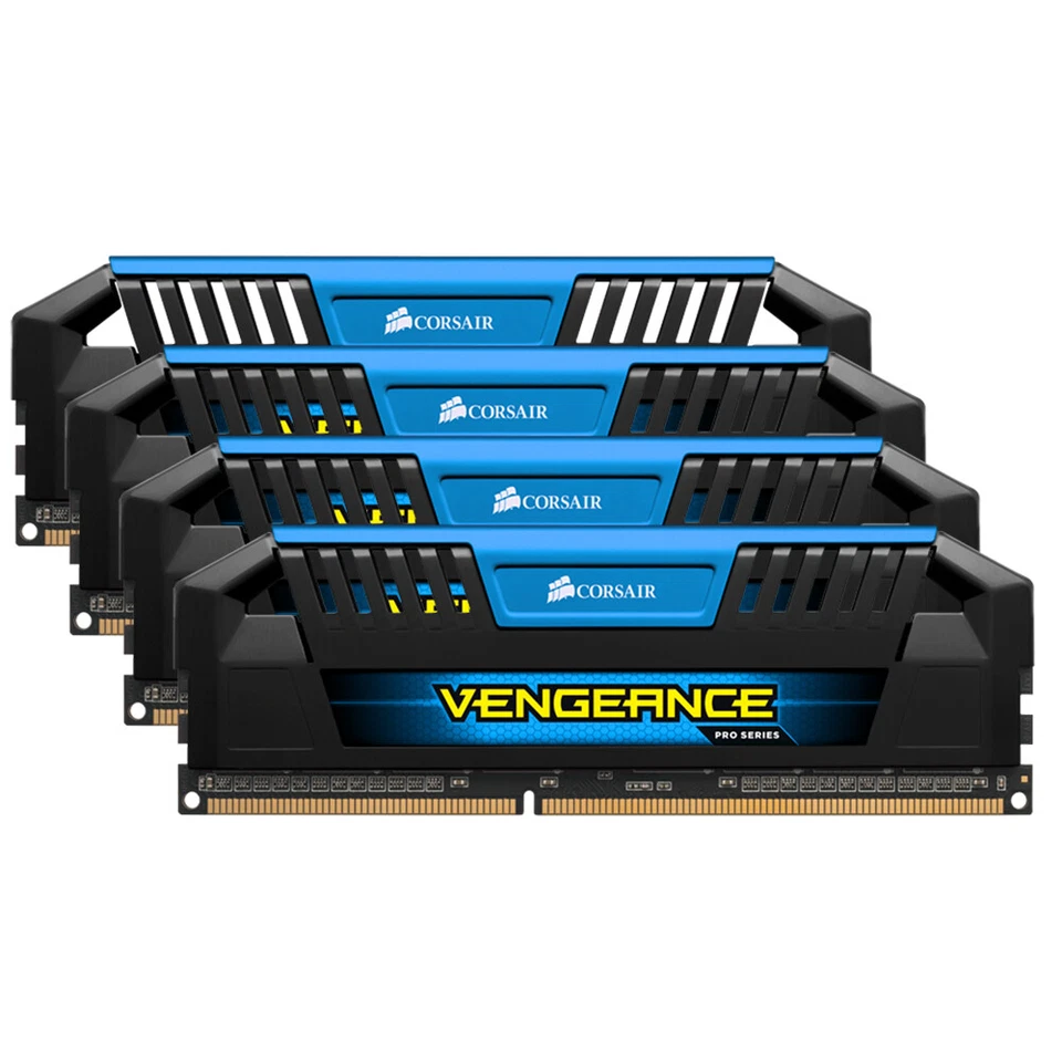 Corsair VENGEANCE Pro 32GB 16GB 8GB 4GB DDR3 OC 2133MHz PC3-17000U RAM LOT Blue - Image 2 of 4