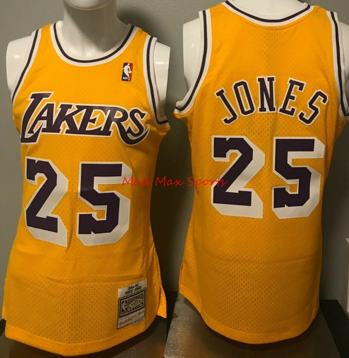 Eddie Jones Los Angeles Lakers Mitchell & Ness Hardwood Classics Swingman  Jersey - Gold