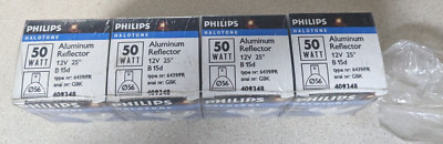 4 Philips 50-Watt 12-Volt Halotone Aluminum Reflector Bulbs - 409348