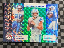 2020 Mosaic Football Detroit Lions Flea Flicker Green Mosaic Prizm Barry Sanders