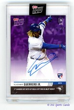 2019 Topps NOW Auto 137-C Vladimir Guerrero Jr RC PURPLE 12/25 Toronto Blue Jays