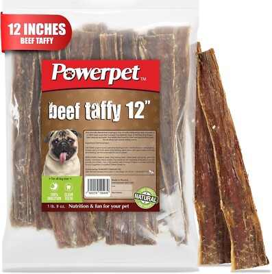 Beef Taffy Esophagus GULLET  12'' 100% Natural Chews for Dogs-BRC CERTIFIED