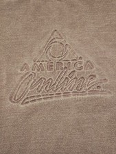 Vintage AOL Comfort Colors Shirt XL Purple Puff Logo Pre Shrunk 90s