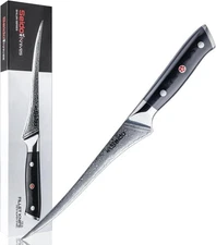 7.5" VG10 Damascus Fillet Knife G10 Handle Japanese Steel - NIB