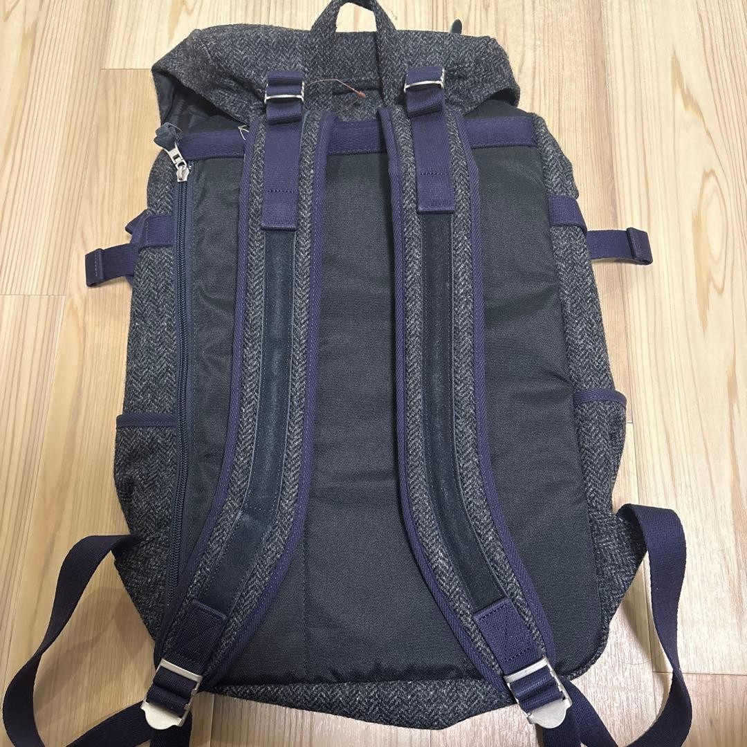 Masterpiece Wool Blend Herringbone Backpack Gray … - image 3