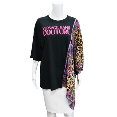 VERSACE JEANS COUTURE | Paisley Leopard Asymmetric Top Size 4 | eBay