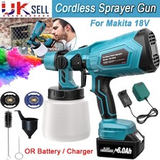 Cordless Paint Sprayer For Makita 18V Battery Power HVLP Wall Power Spray Gun UK