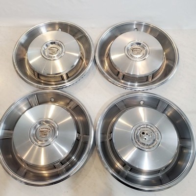 OEM Original Vintage Cadillac Deville 1966 1967 Set of 4 Hubcaps Wheel Rim Cover