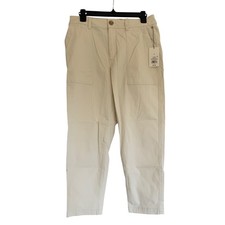 A New Day Womens Cream High Rise Utility Straight Leg Pants Size 8 NWT
